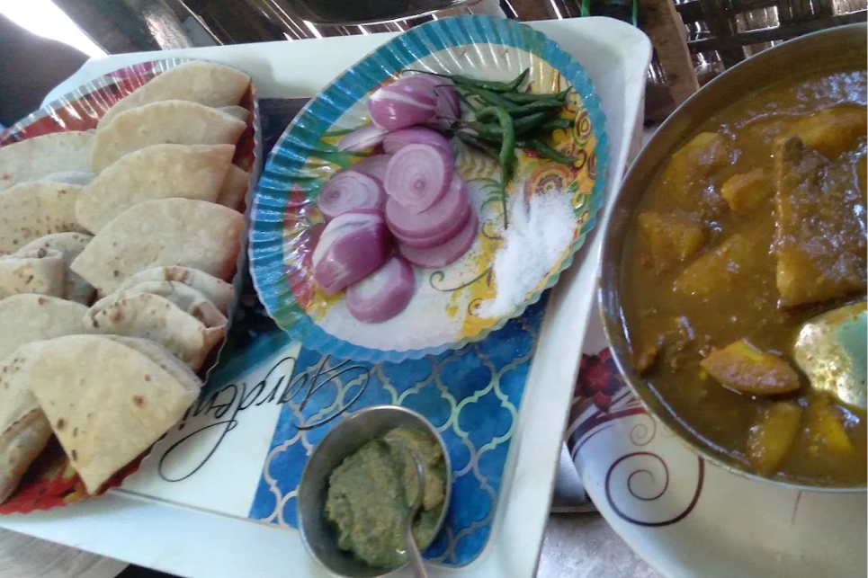 Food table at Green Yard Eco Resort